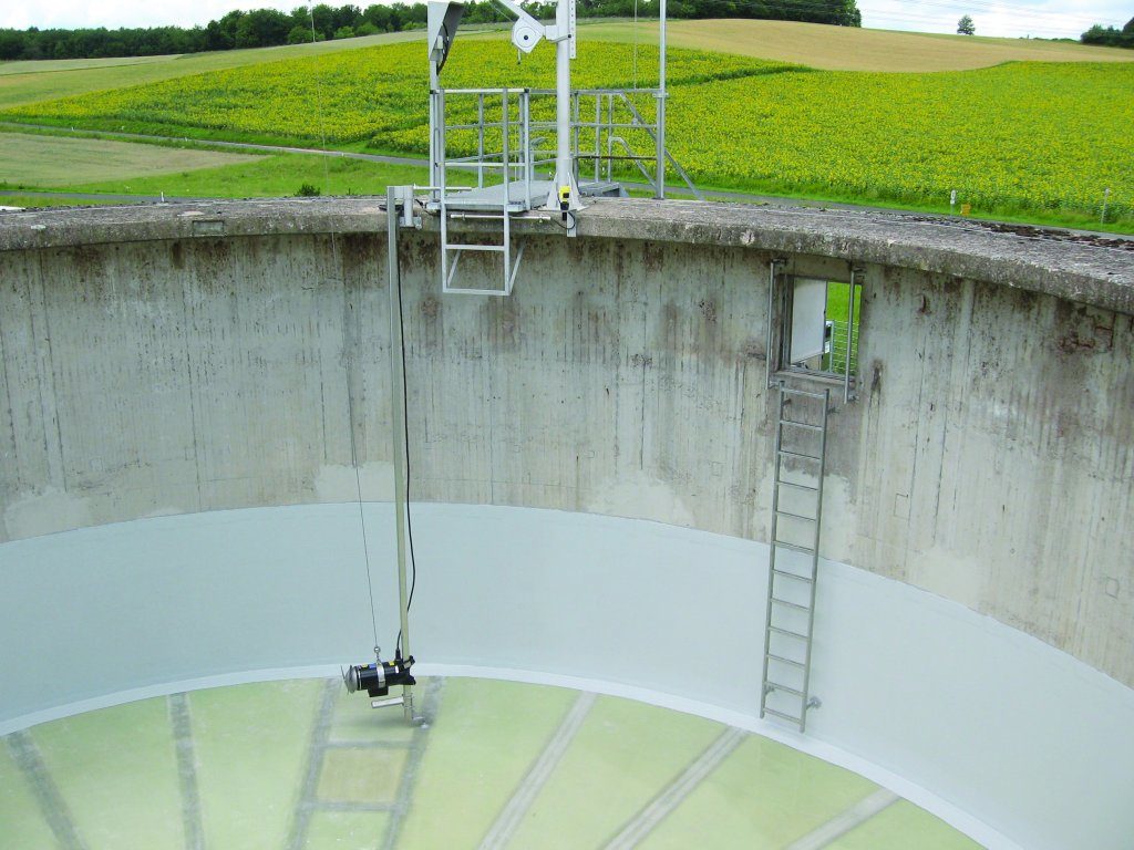 Haase-Auskleidung für ein Becken zum auffangen von Klärschlamm