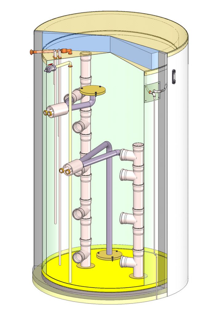 Durch die Verwendung der Schichtenladeeinheit kann eine Anlage auch mit geringen Leistungen die Energie in einem großen Speicher einlagern.