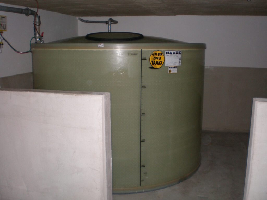 Haase-Kellertank K 22-52D Füllvolumen 5.200 Liter, Durchmesser 2,20 m, Mantelhöhe 1,50 m
