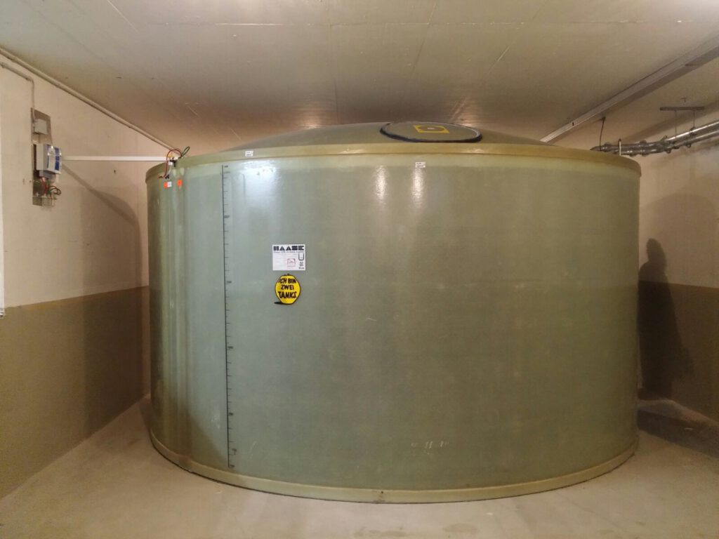 Haase-Kellertank K 40-258D Füllvolumen 25.800 Liter, Durchmesser 4,00 m, Mantelhöhe 2,20 m