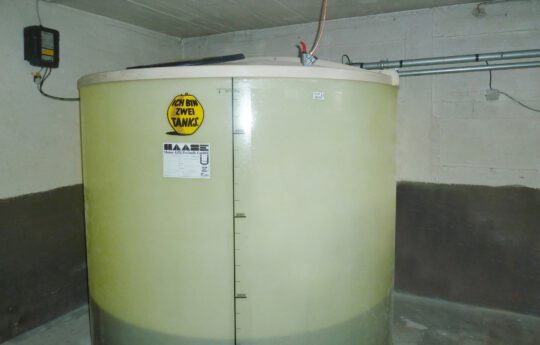 Haase basement tank is constructed with double walls and is absolutely odor-proof.