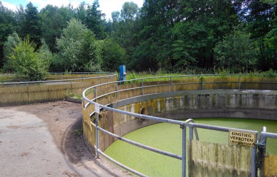 Concrete tanks for leachate renovated with GRP.