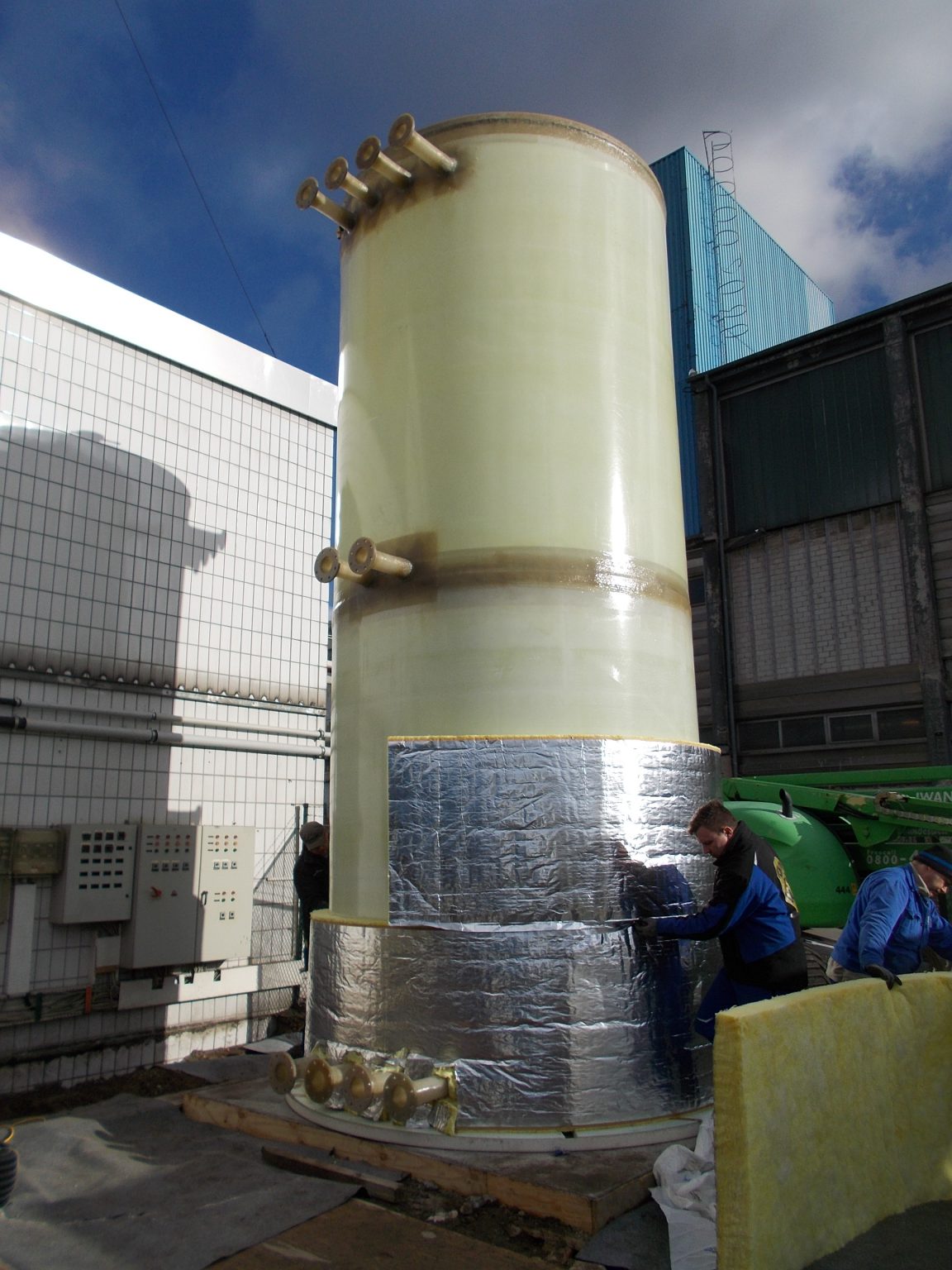 Factorymade buffer hot water tank for a butcher in Berlin