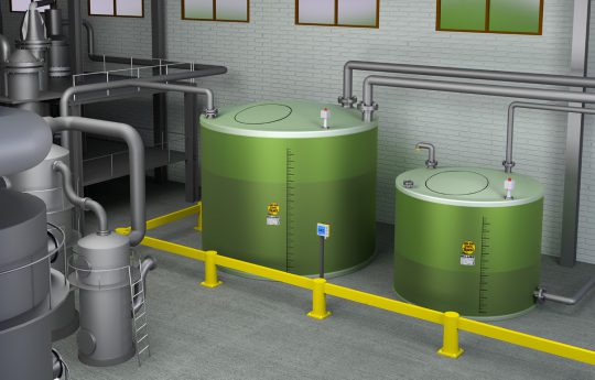 The double-walled flat-bottom tank from Haase is suitable for the safe storage of chemicals, waste water and other water-polluting liquids.